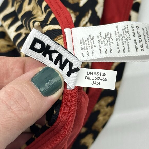 DKNY Jaguar Size XXL 2-Piece Leopard Print Bikini Set w/Removable Straps NWT - Picture 5 of 11